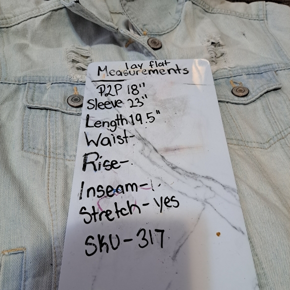 Ardenes XL distressed light blue denim jacket - Picture 6 of 6